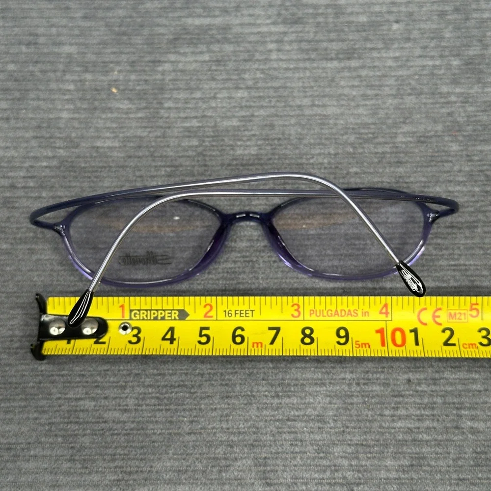 Silhouette SPX M 1946 Eyeglasses Purple Blue Oval Frames Austria 47-15-140